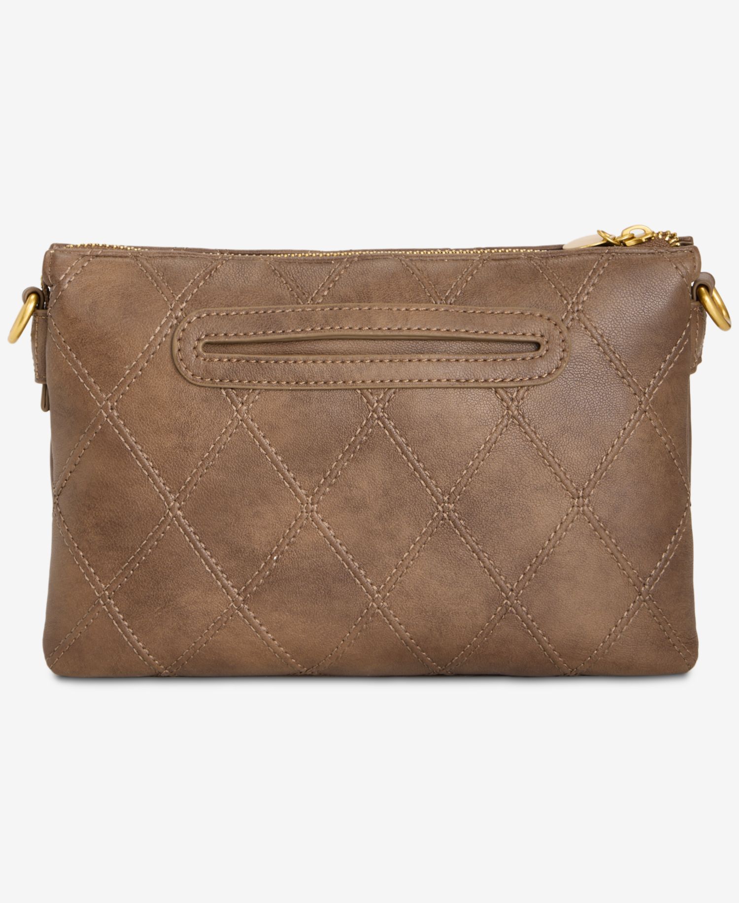 Diamond Quilted Double Compartment Crossbody Bag