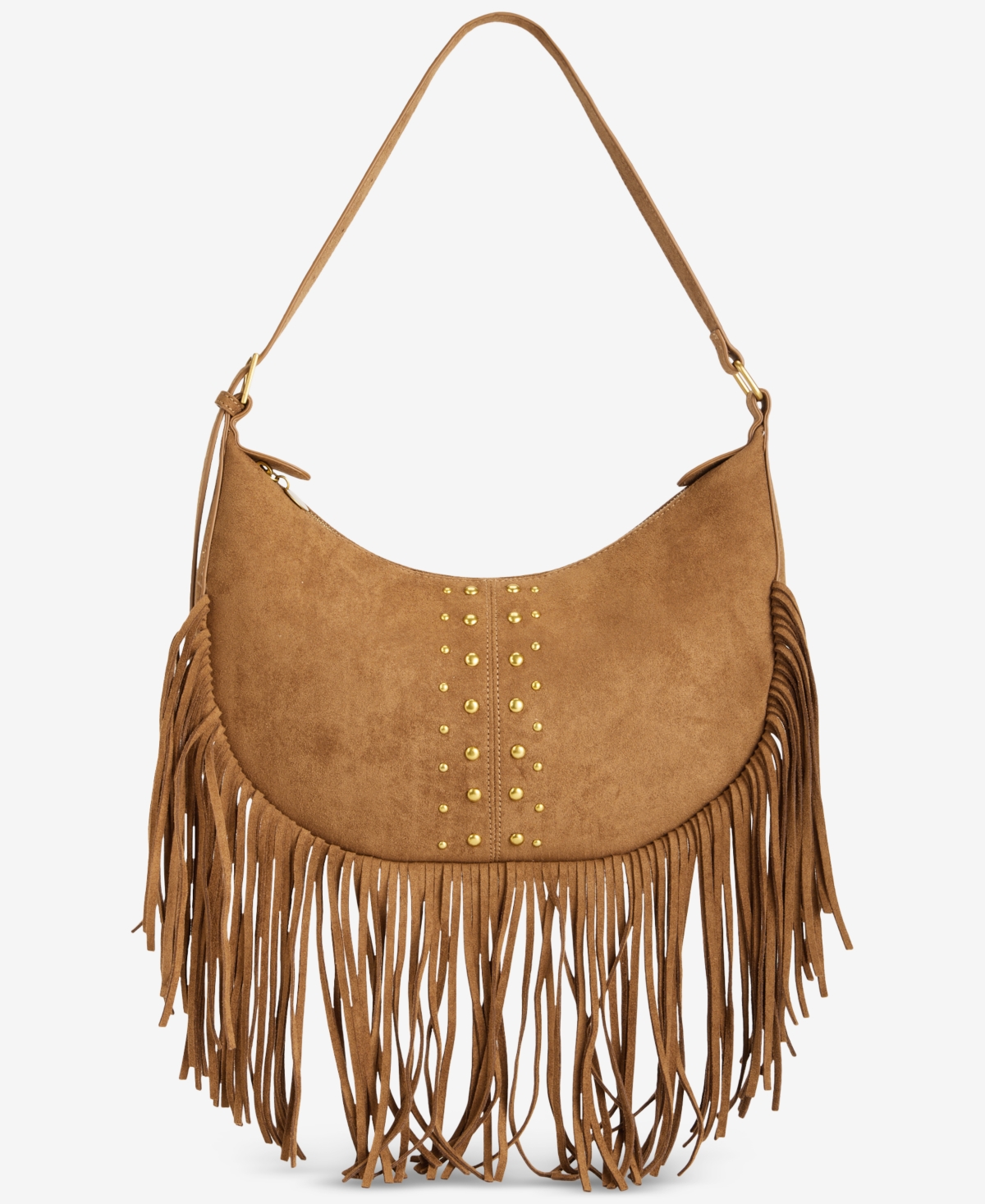 Style & Co Fringed Faux-Suede Hobo Bag, Macy's Exclusive