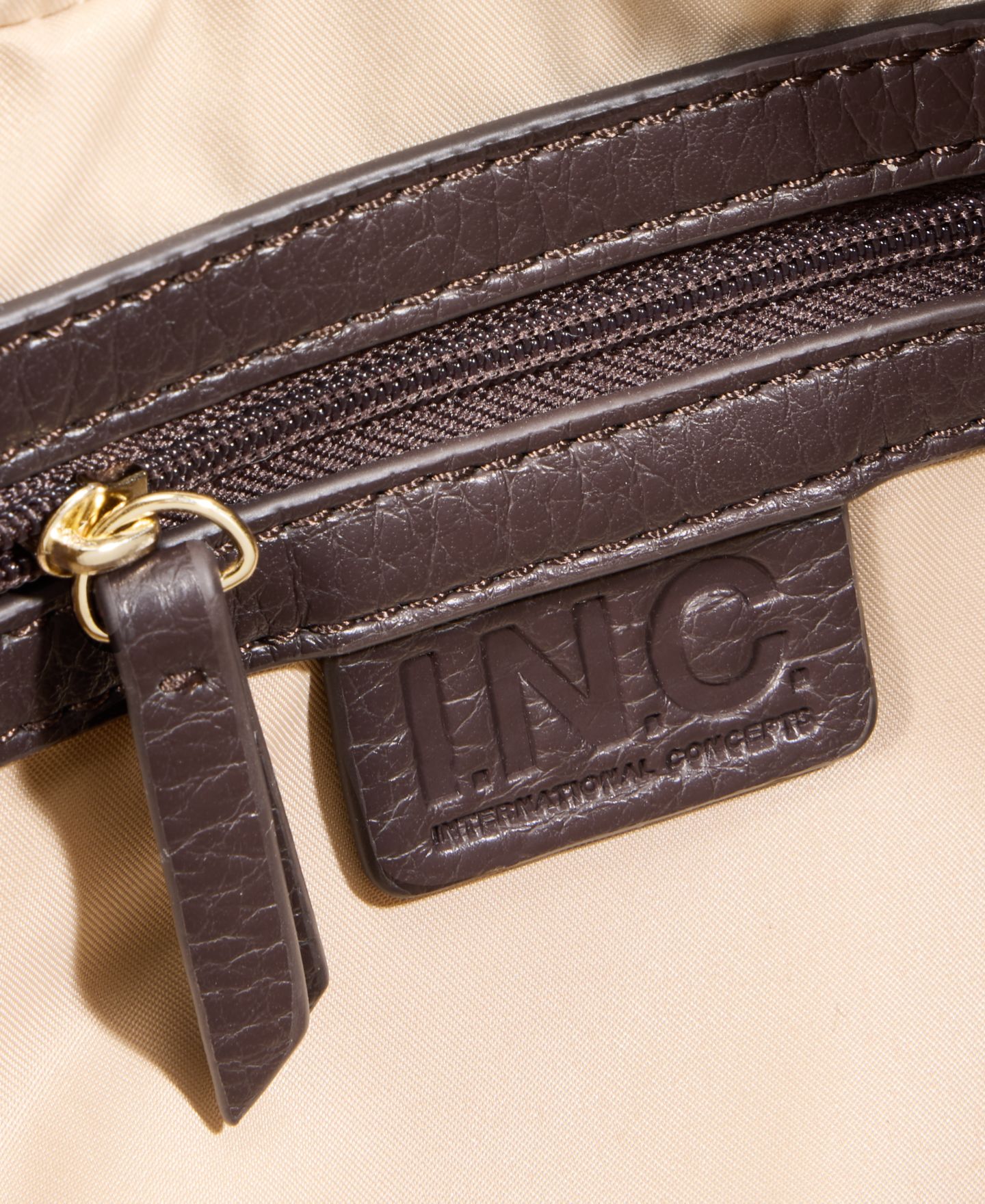 Женская сумка I.N.C. International Concepts Nedda Calf Hair Satchel, цвет: Рыжевато-коричневый зебра — фото 7