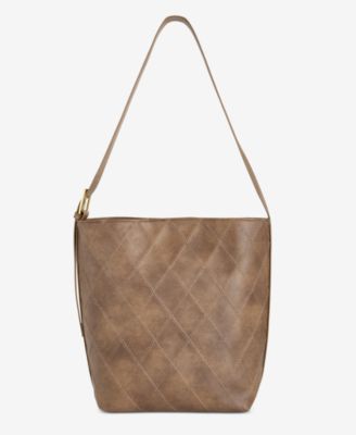 Diamond Quilted Bucket Bag