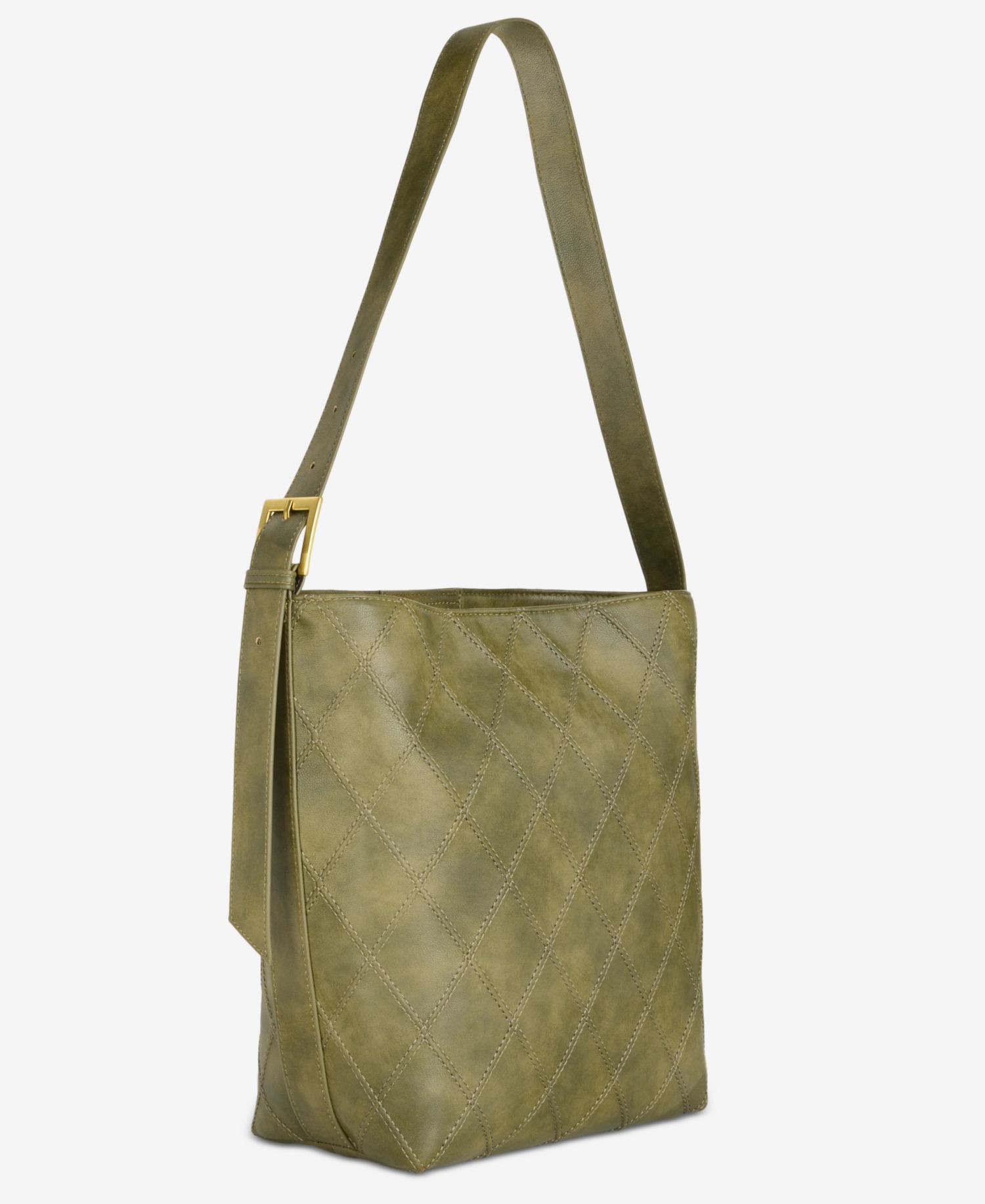 Diamond Quilted Bucket Bag
