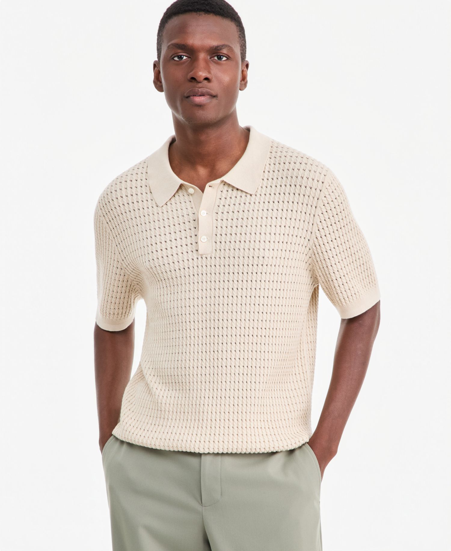 Men's Cotton Short-Sleeve Polo Sweater, Macy's Exclusive