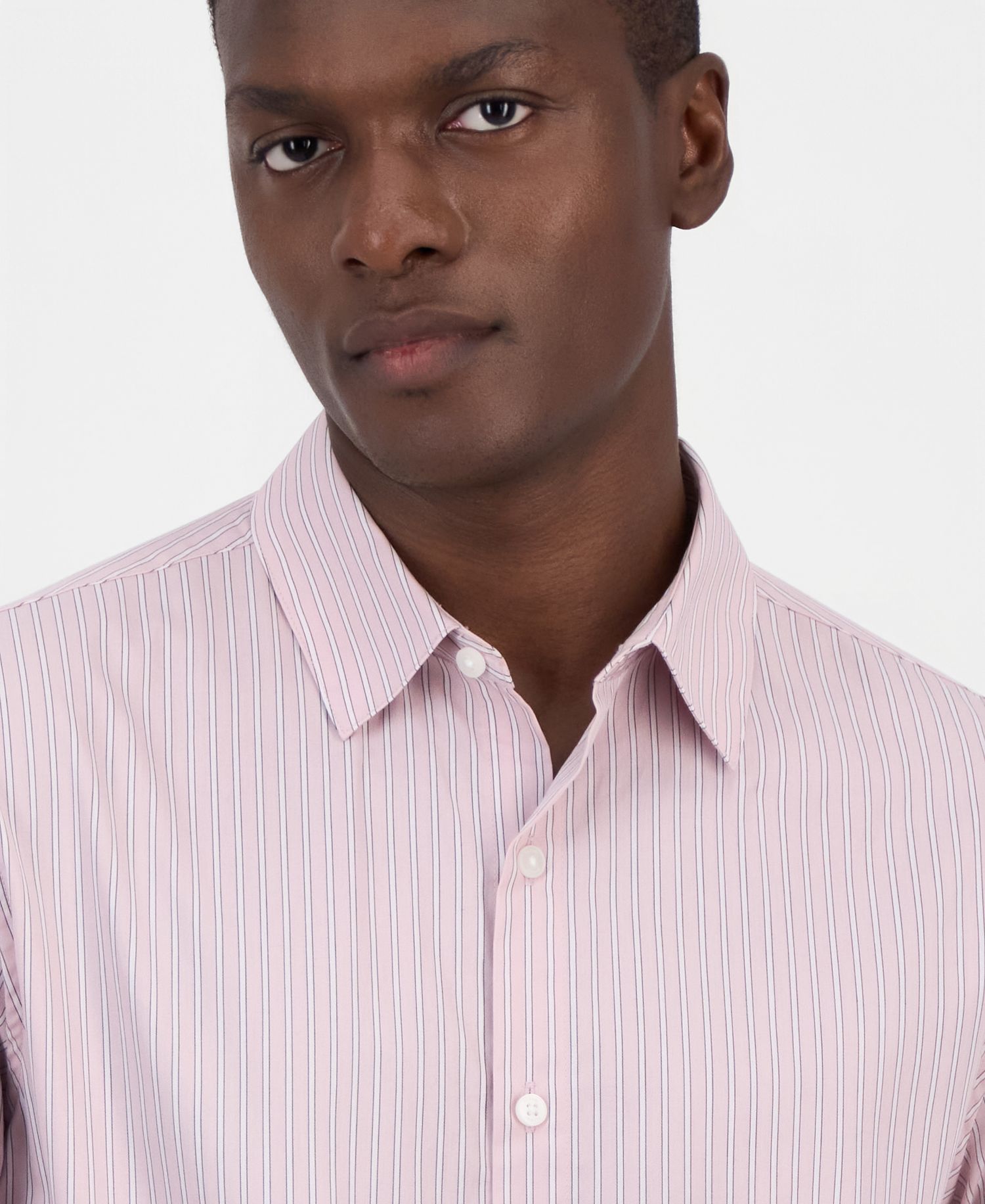 Men's Textured-Stripe Cotton Poplin Shirt, Macy's Exclusive
