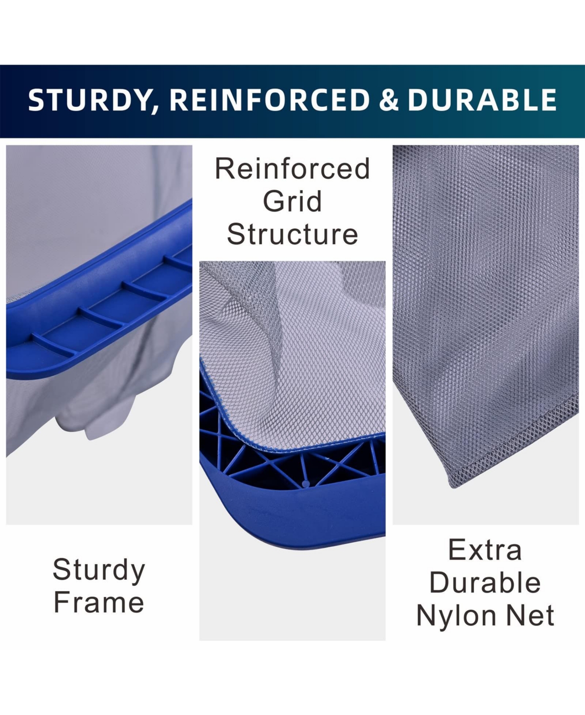 Xdovet Pool Skimmer Net Deep Frame Leaf Scoop