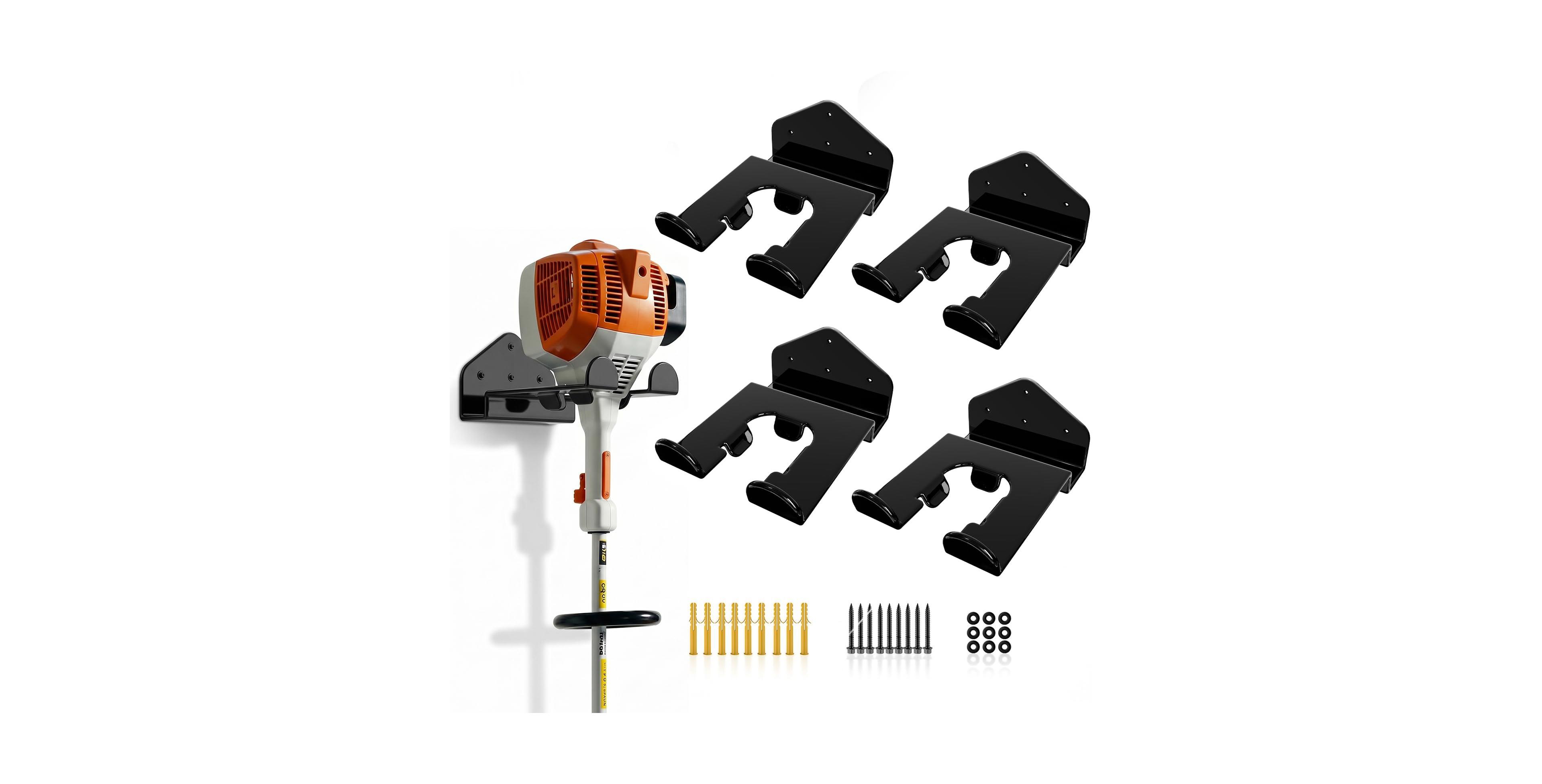 Xdovet Trimmer Rack Rubber Coating Weed Eater Hanger Tool Holder Organizer Hooks Garden Power Tool Chainsaw Leaf Blower Hedge