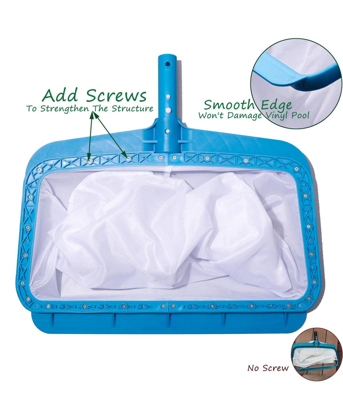 Xdovet Pool Skimmer Net Ultra Fine Mesh Leaf Rake