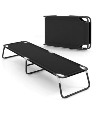 Folding Camping Cot, 75-in Bed, 330-lb Capacity, Oxford Fabric