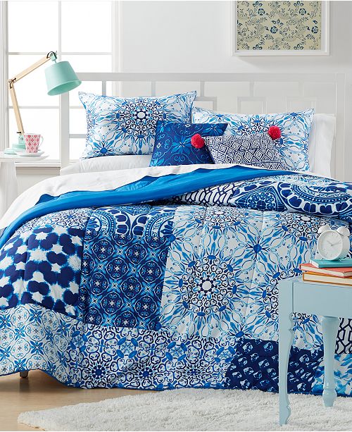 Idea Nuova CLOSEOUT! Leah Patchwork 4-Pc. Twin/Twin XL Comforter Set & Reviews - Bed in a Bag ...