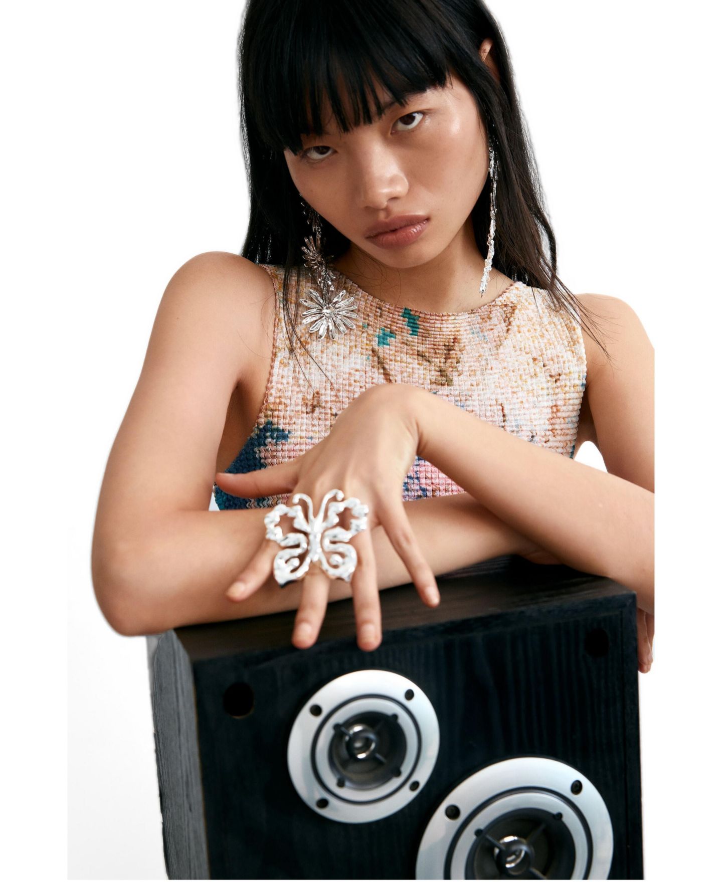 Женская футболка Desigual Printed sleeveless, цвет: Синий — фото 3