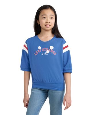 Levi’s Girls' 7-16 Embroidered Crewneck Sweatshirt