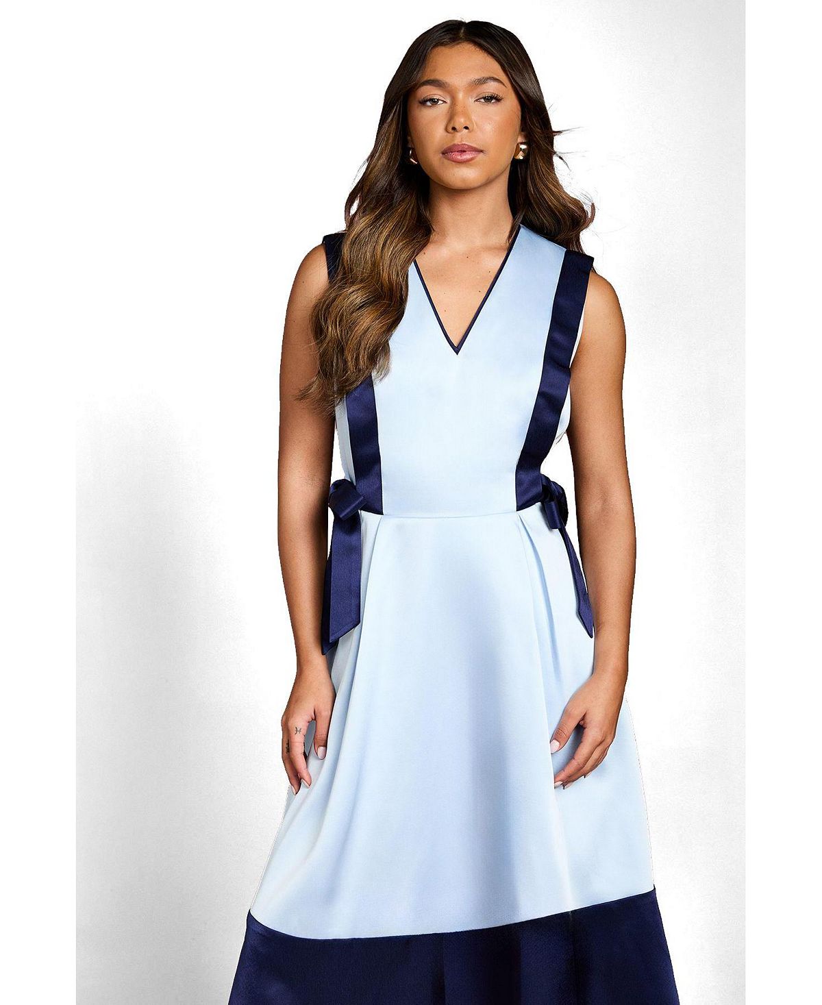 Coast Women's Bow Satin Midi Dress view 2 — MAYCSS fashion products
