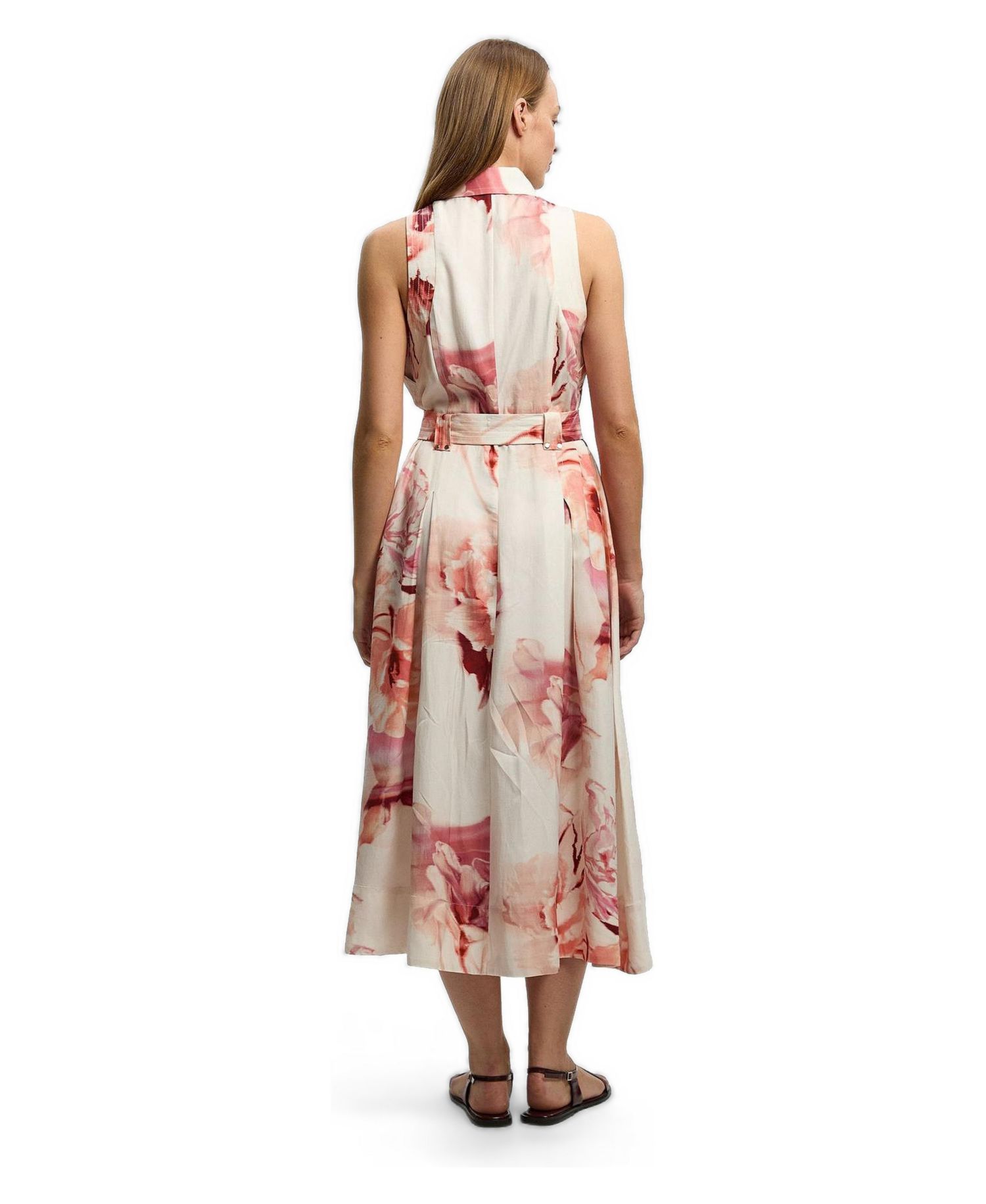 Women's Floral Halter Midi Dress