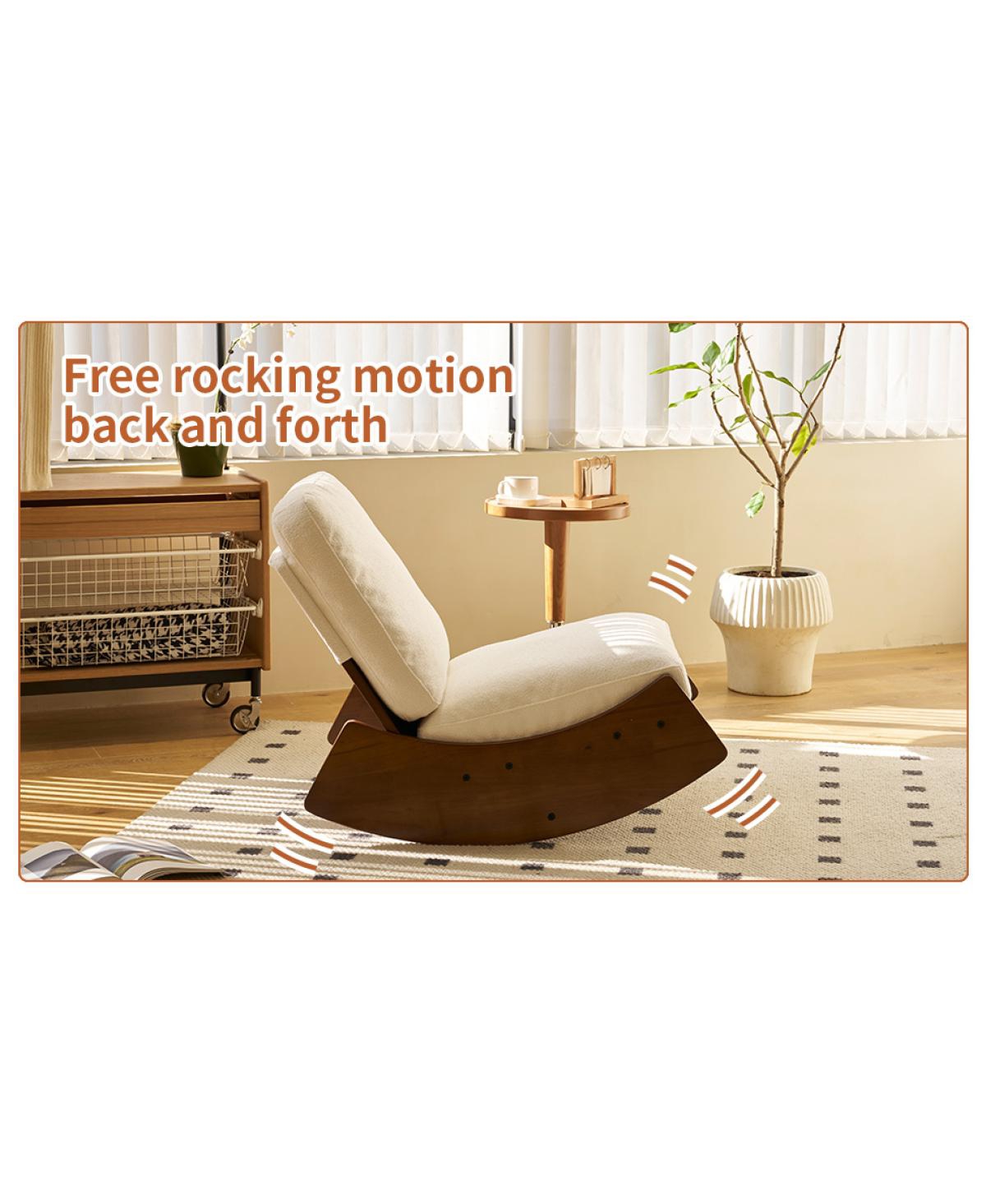 Streamdale Furniture Comfortable Glider Rocking Chair with Solid Wood Frame Set of 2