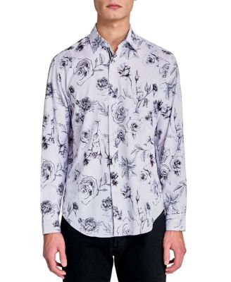 Men's Regular Fit 4-Way Stretch Performance Long Sleeve Button Down