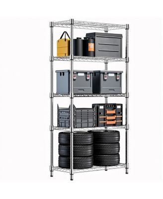 5-Tier Heavy Duty Steel Wire Shelving Unit 1250 Lbs Capacity