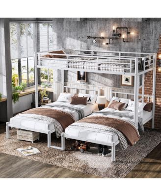 Triple Twin Metal Bunk Bed for 3