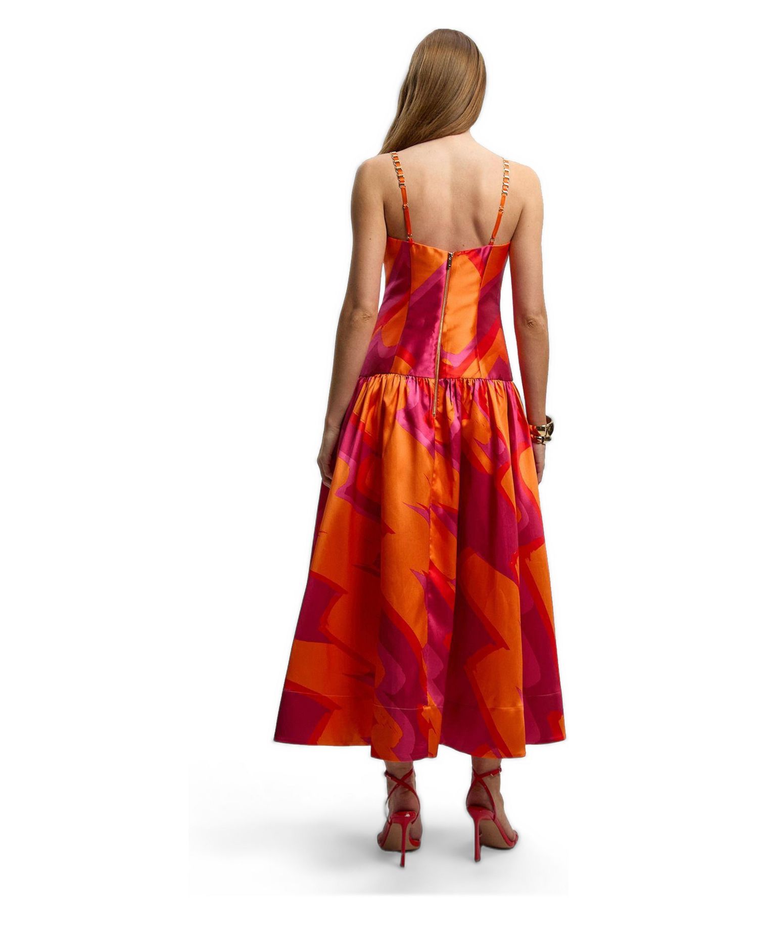 Women's Abstract Strappy Maxi Dress