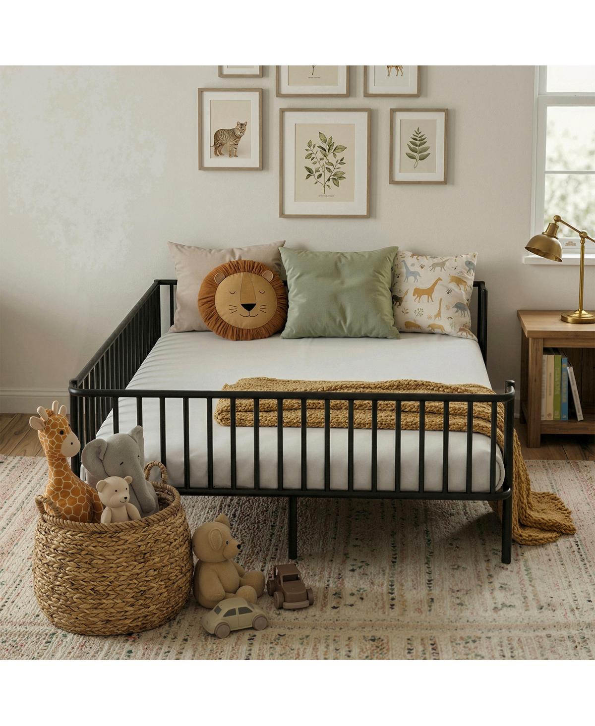 Streamdale Furniture Metal Daybed with Sturdy Steel Slat Support