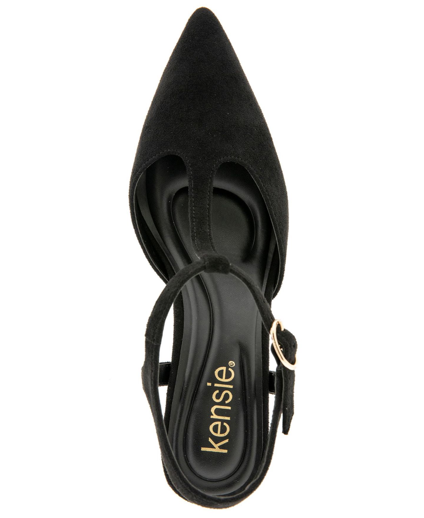 Женские туфли Kensie Odessa Kitten Heel T-Strap Pump, цвет: Чёрный — фото 4