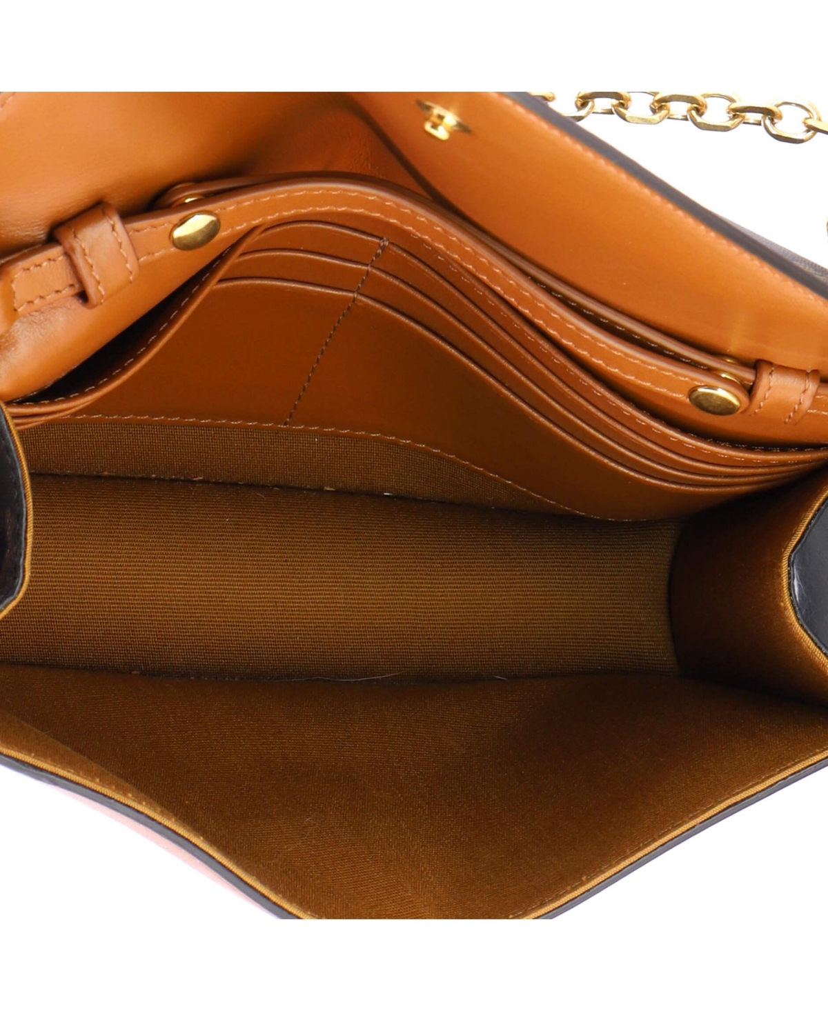Pre-Owned Celine Triomphe Envelope Flap Wallet on Chain Triomphe Coated Canvas