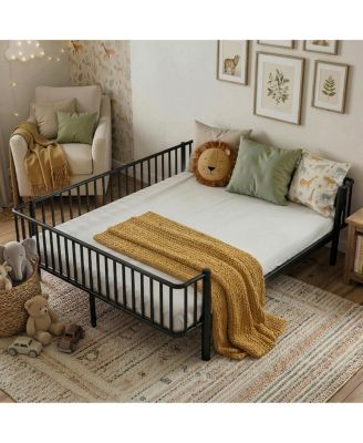 Queen Size Metal Daybed with Sturdy Steel Slat Support