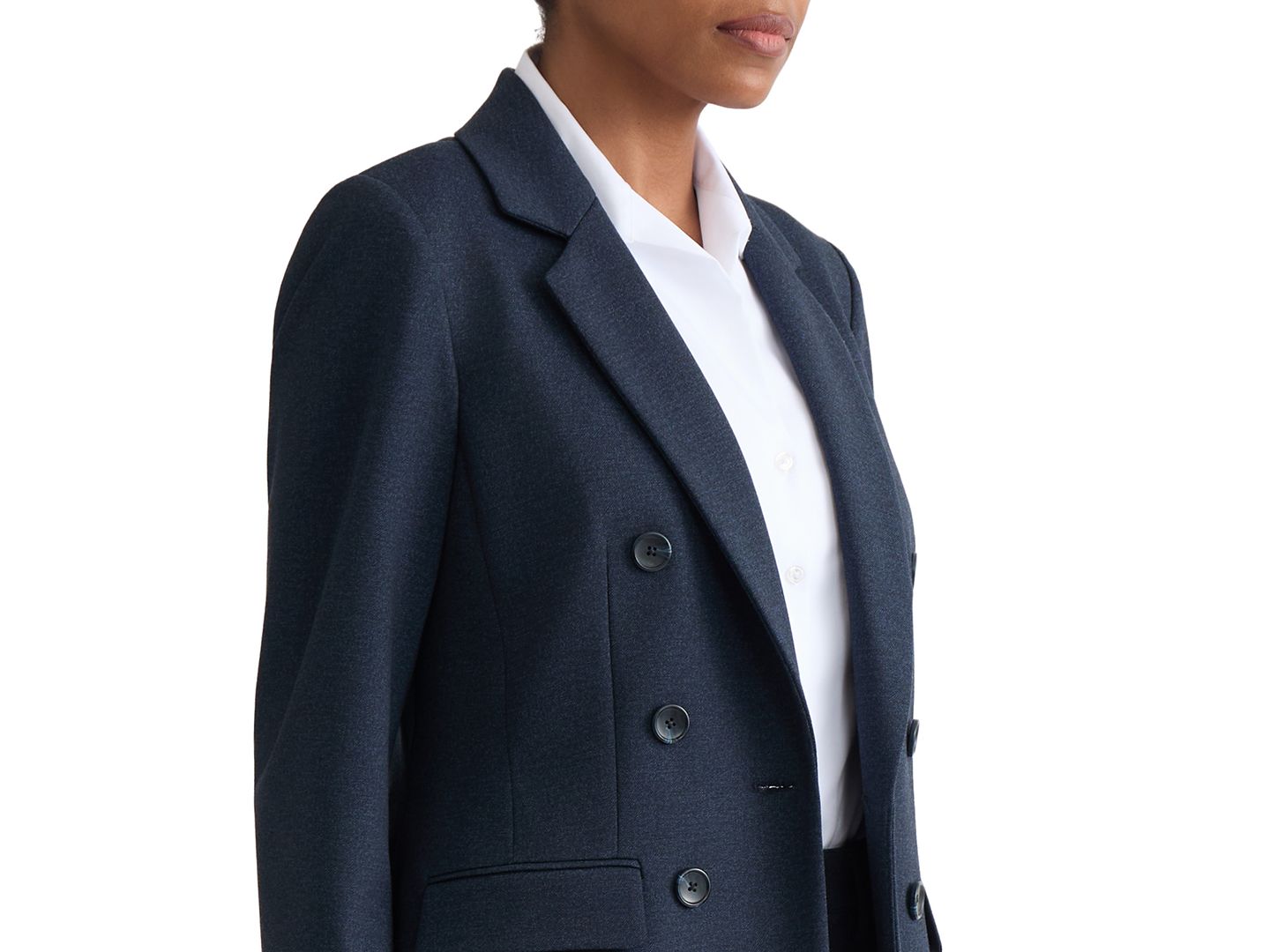 Женский пиджак Jones New York Notch Collar Blazer, цвет: Тёмно-синий — фото 4