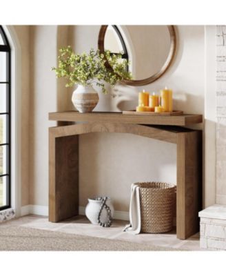 40-Inch Console Table for Entryway, Farmhouse Sofa Console Behind Couch, Small Entry Table