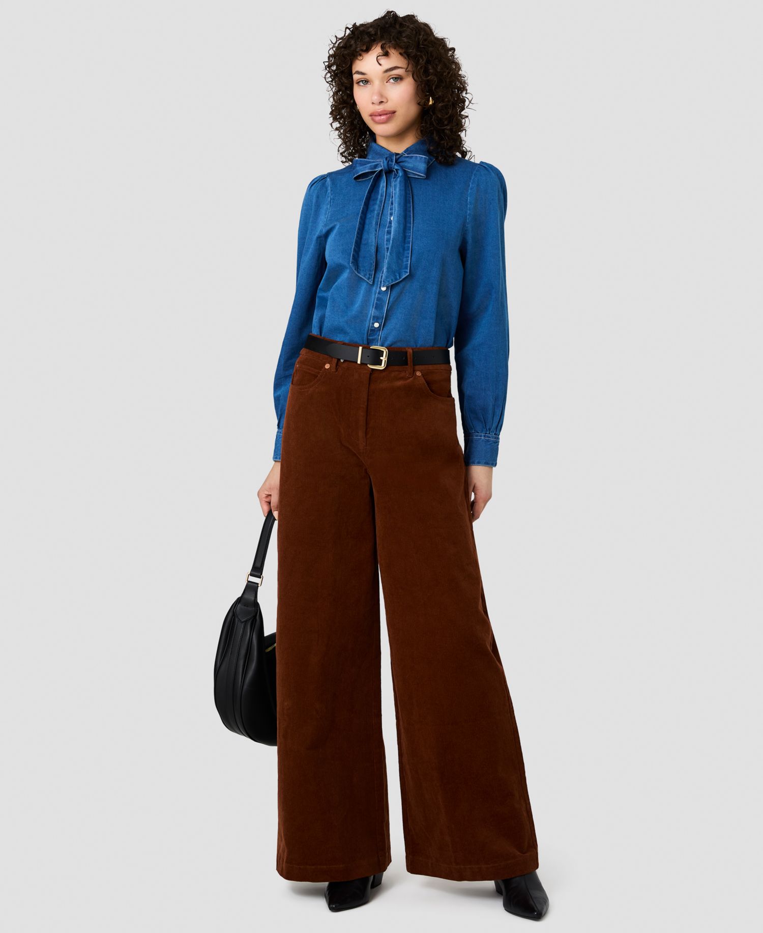 Women's Collared Button-Front Top