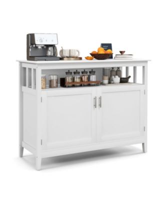 Kitchen Buffet Server Sideboard Storage Cabinet with 2 Doors and Shelf