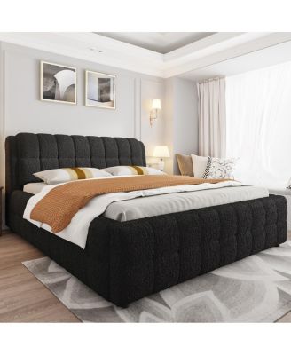 California King Size Upholstered Platform Bed