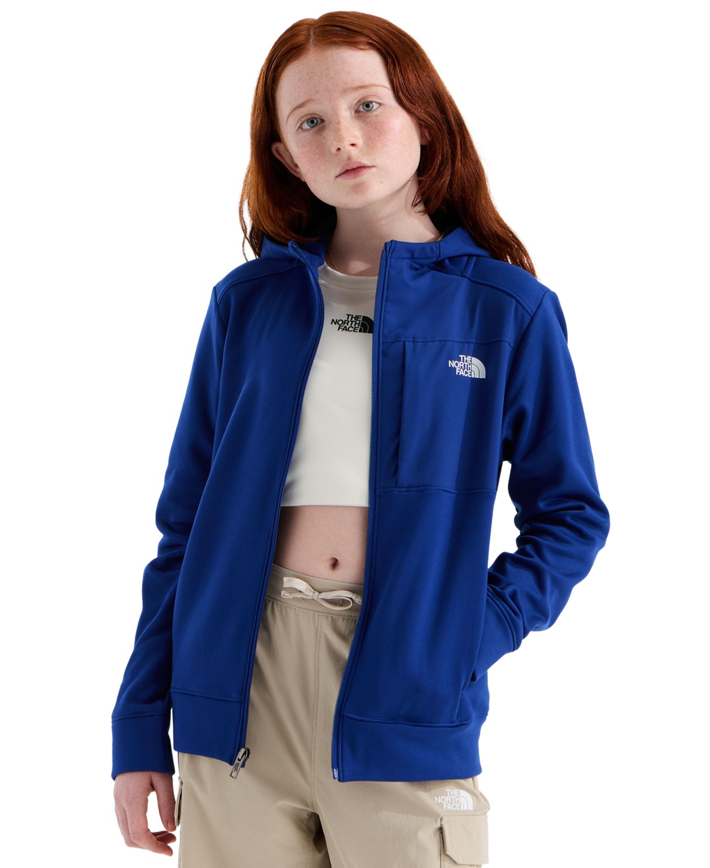 Детская куртка The North Face Long-Sleeve Full-Zip Hooded, цвет: Насыщенный синий — фото 2
