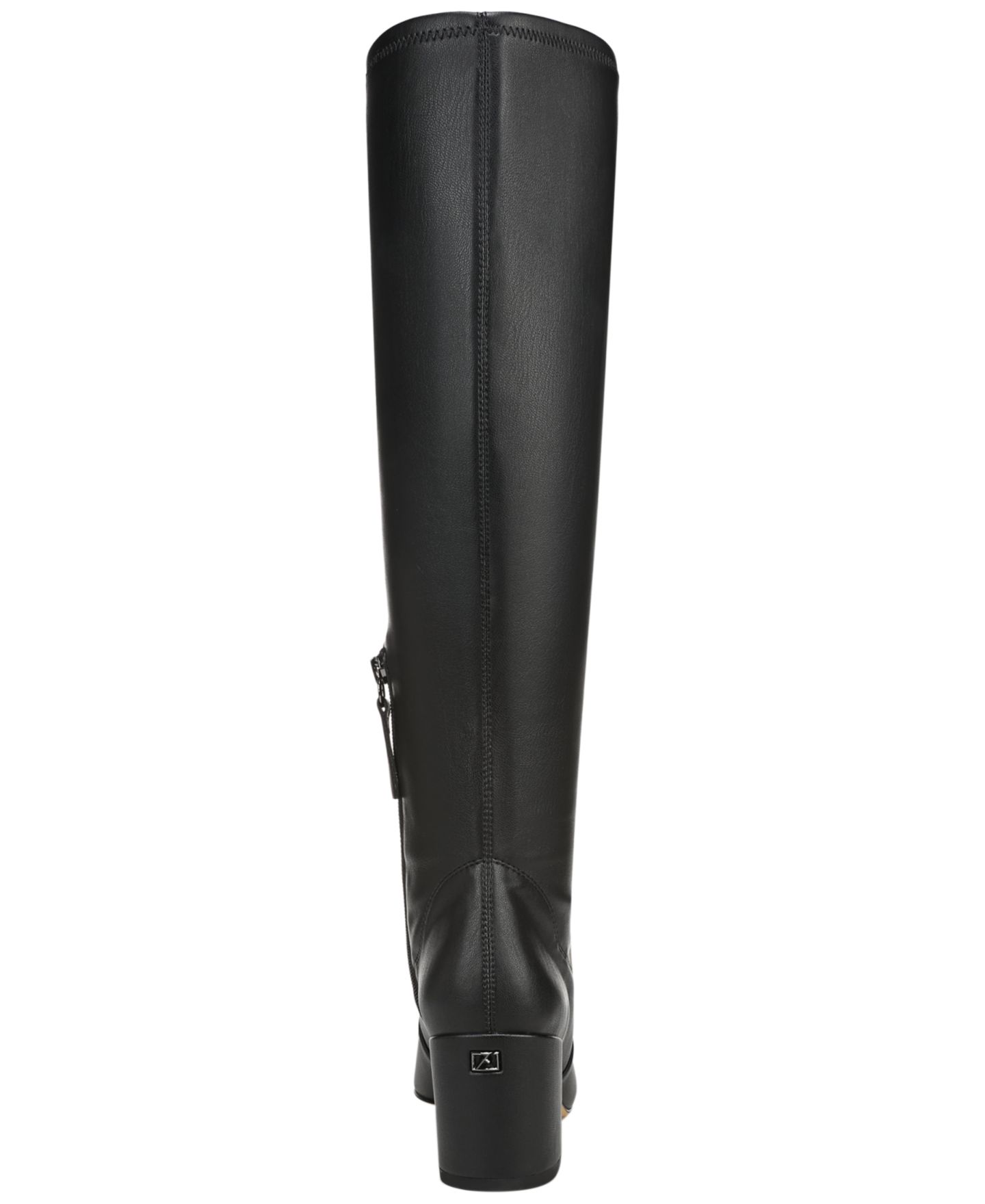 Женские ботинки Franco Sarto Flexa Blix Square Toe Zip Tall, цвет: Чёрная искусственная кожа — фото 3