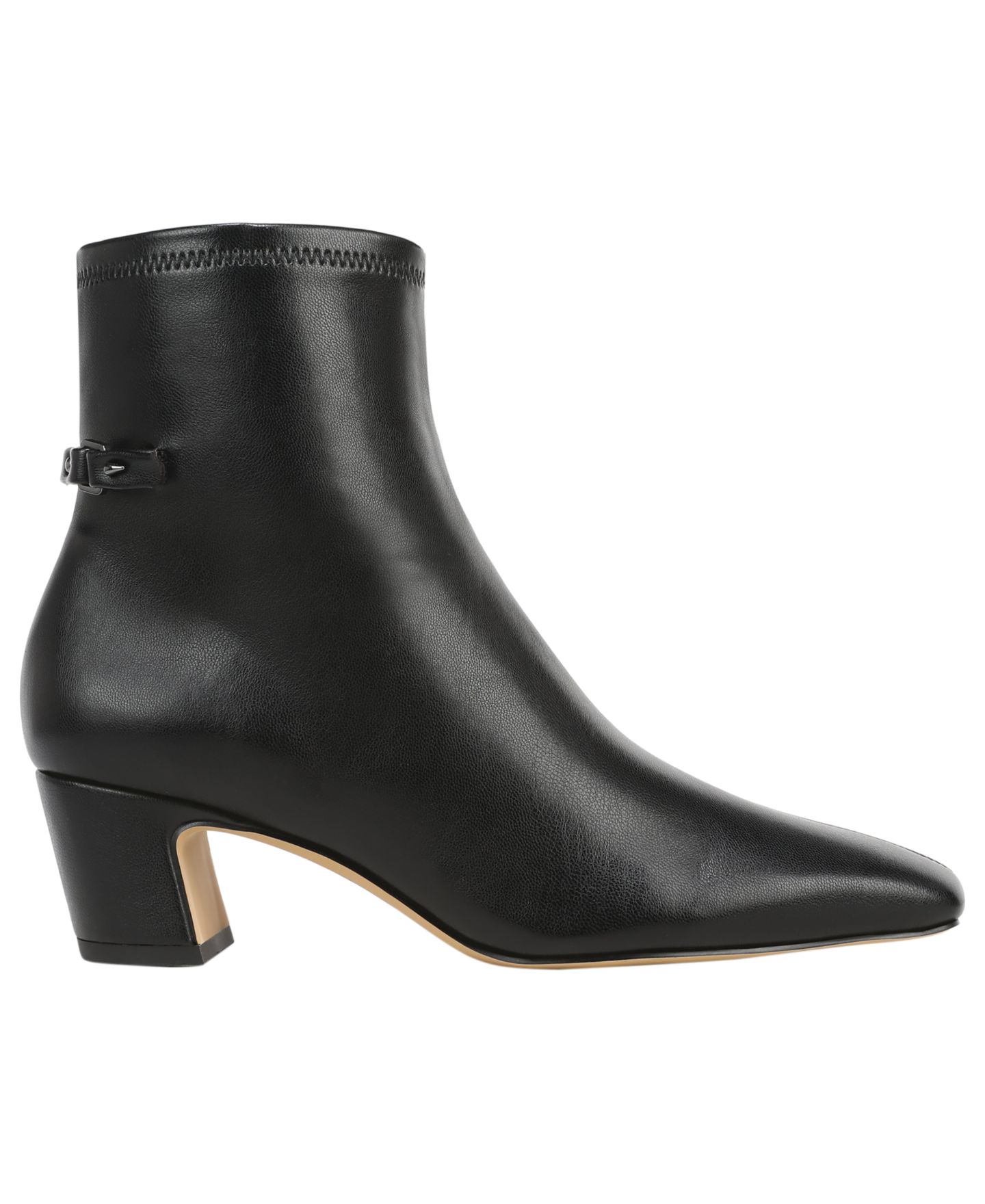 Женские ботинки Franco Sarto Flexa Stina Square Toe Zip Short Booties, цвет: Чёрная искусственная кожа — фото 2