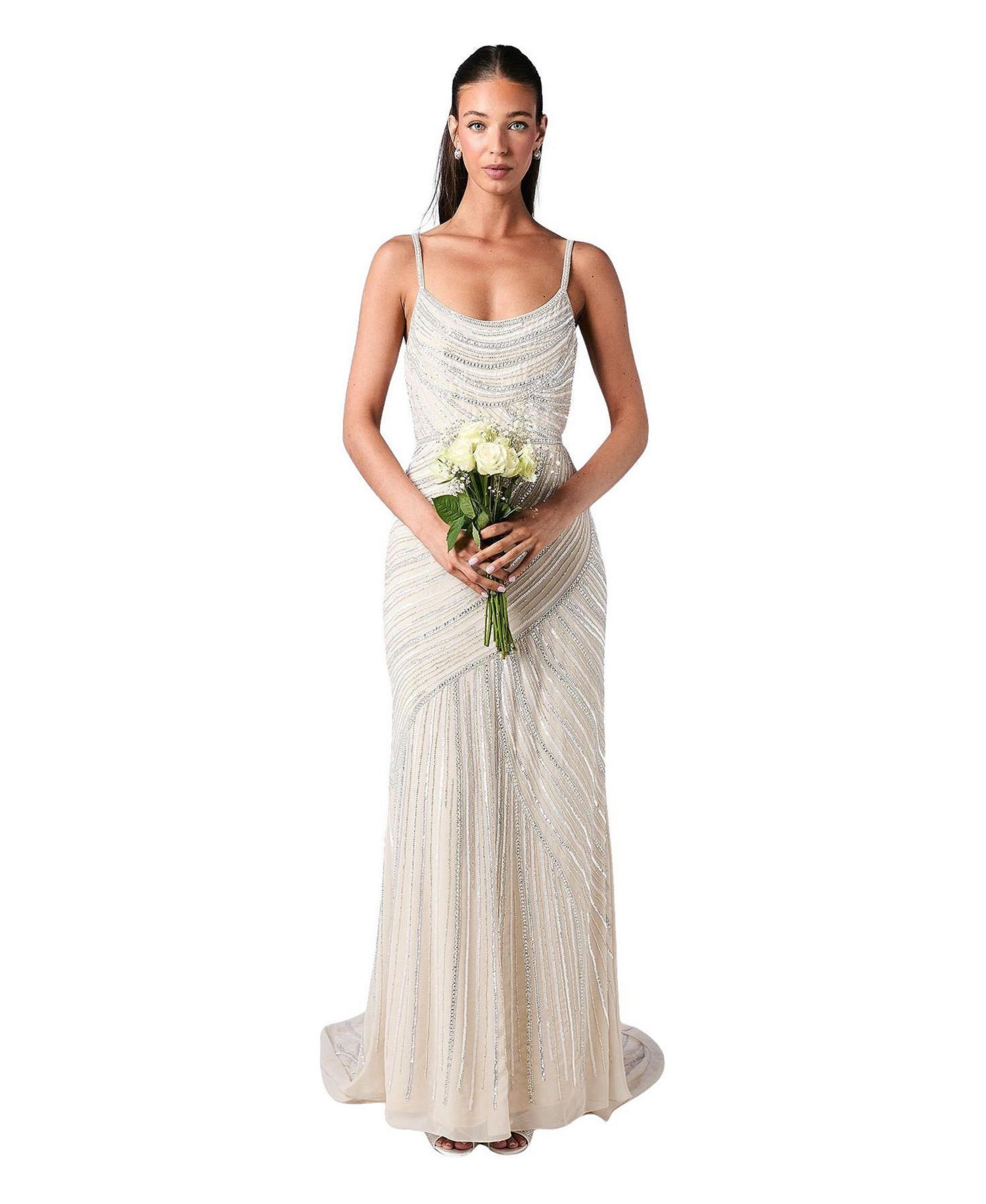 Women's Embellished Strappy Maxi Dress