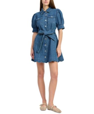 Women's Heidi Collared Denim Mini Dress