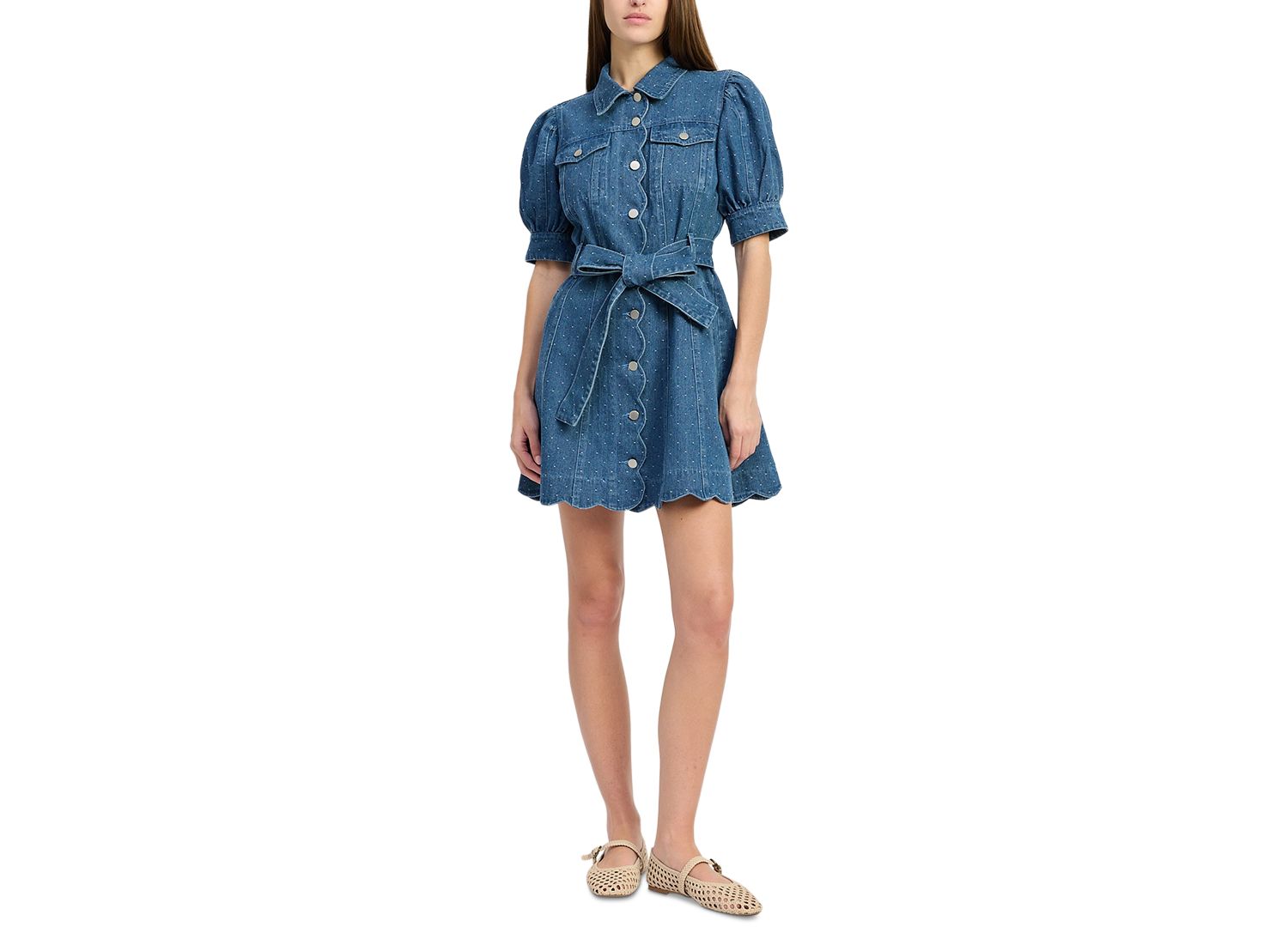 Women's Heidi Collared Denim Mini Dress