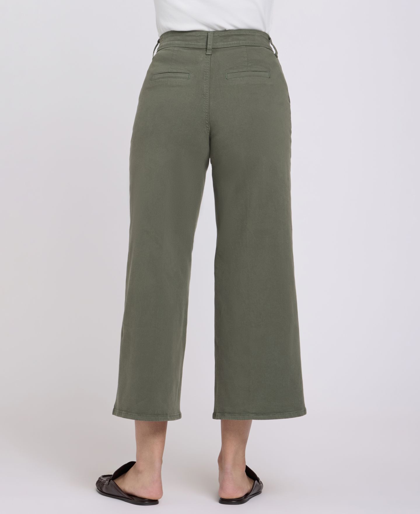 Женские джинсы NYDJ Mona Wide-Leg Trouser Ankle, цвет: Пустынный зелёный — фото 5