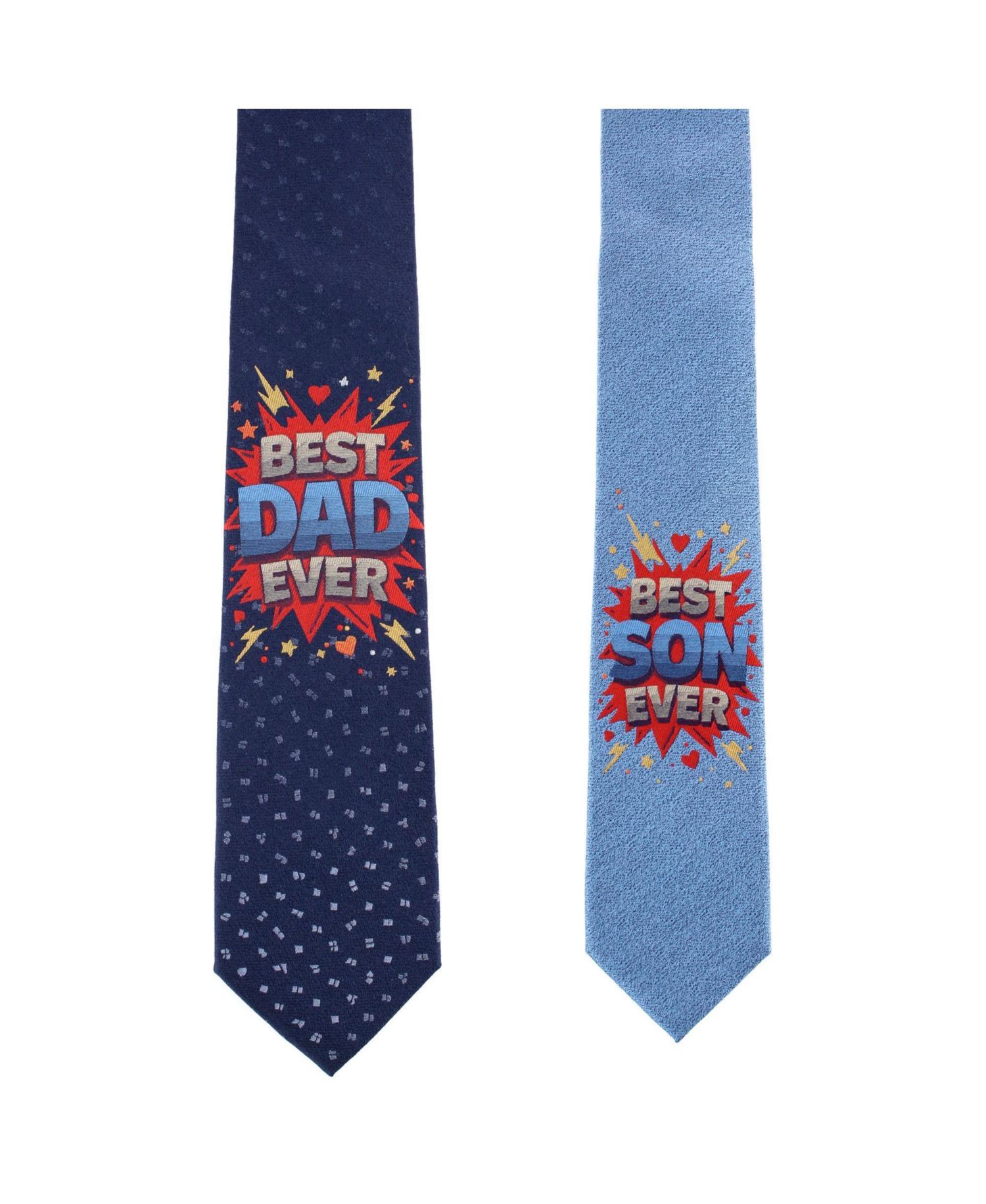 Men's Best Duo Ever Daddy and Me Novelty Silk Neckties