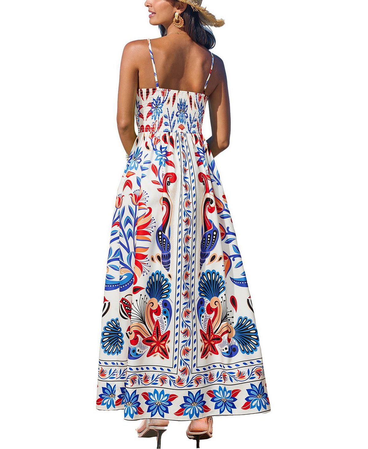Cupshe Women's Blooming Floral Maxi Beach Dress view 3 — MAYCSS fashion products