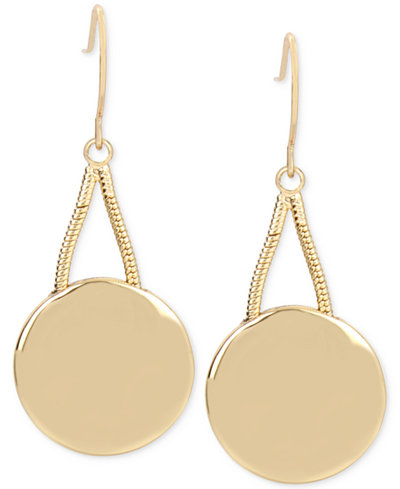 Kenneth Cole New York Gold-Tone Disc Drop Earrings