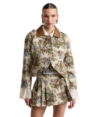 Women's Spread Collar Shrunken Blazer