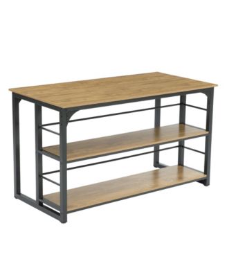 Kitchen Island with Storage, 63 Inches Width Kitchen Shelf with Large Worktop, Modern Kitchen Counter