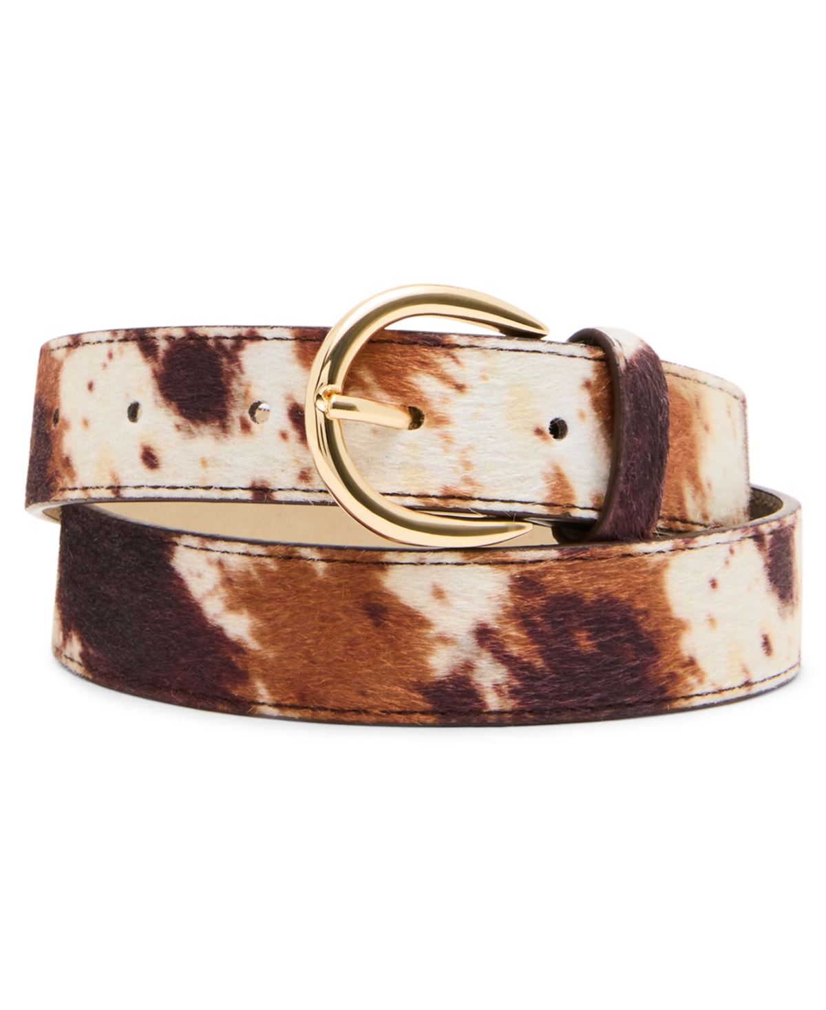 Steve Madden Glossy Rectangular Buckle Belt, 2-Pack