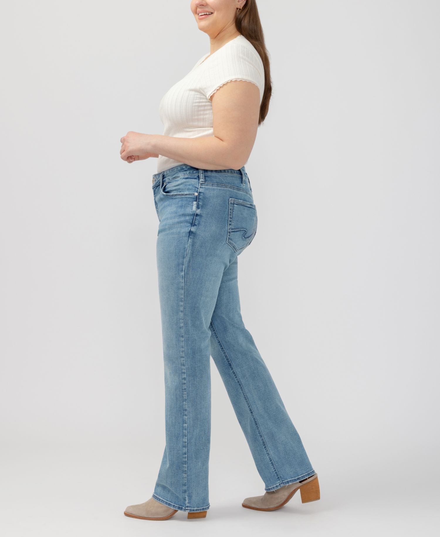 Plus Size Elyse Mid-Rise Bootcut Jeans