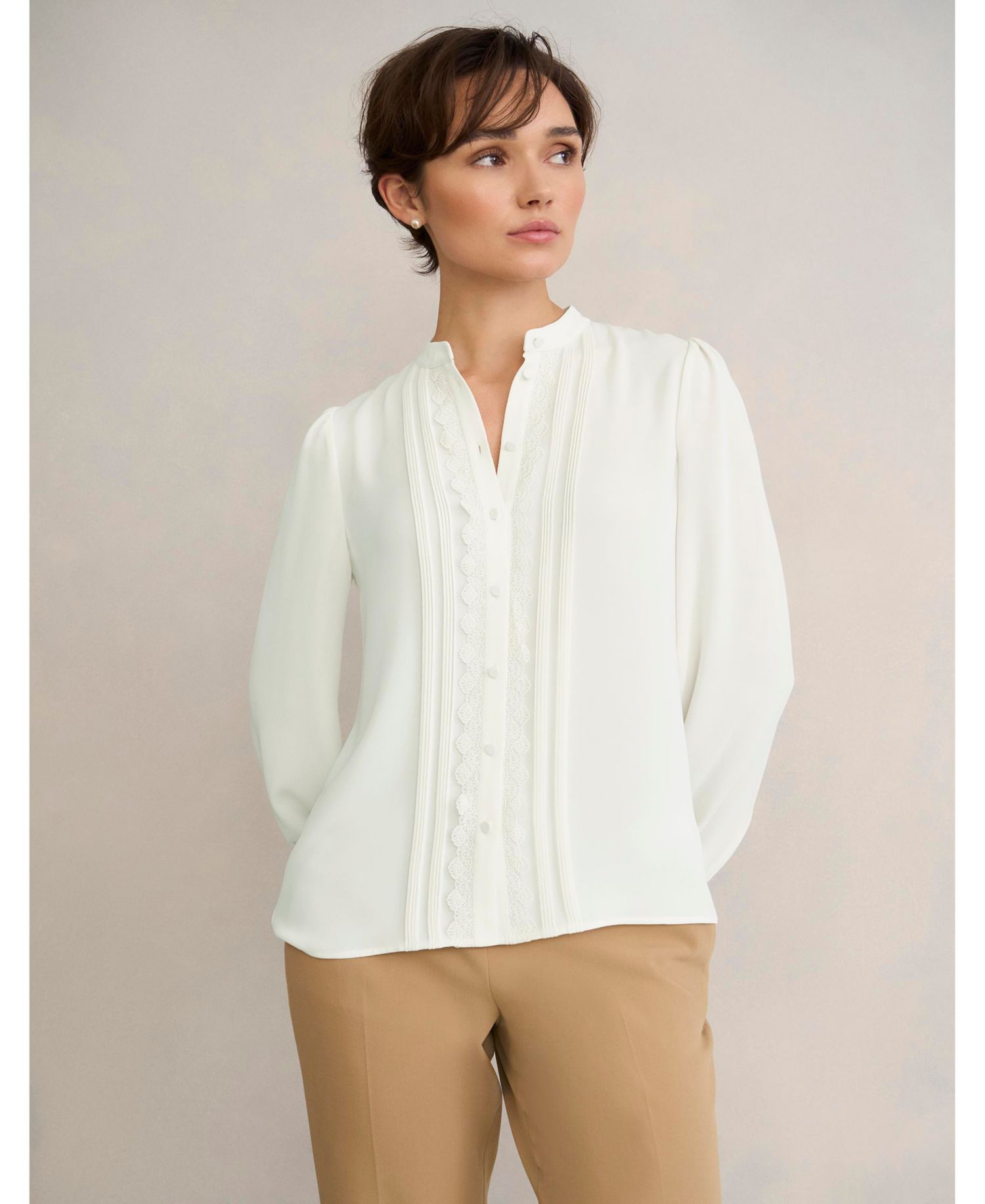 Women's Dominica Lace Trim Blouse