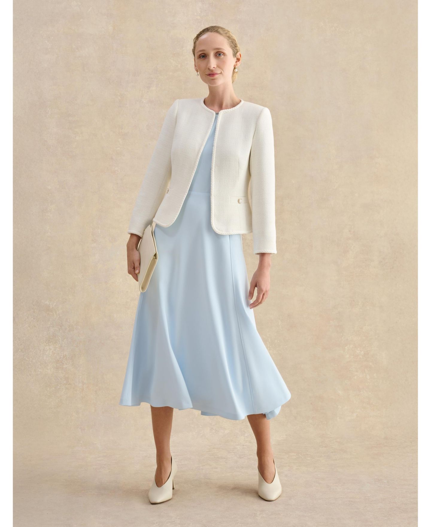 Женская куртка Hobbs London Otillia Textured, цвет: Слоновая кость — фото 2