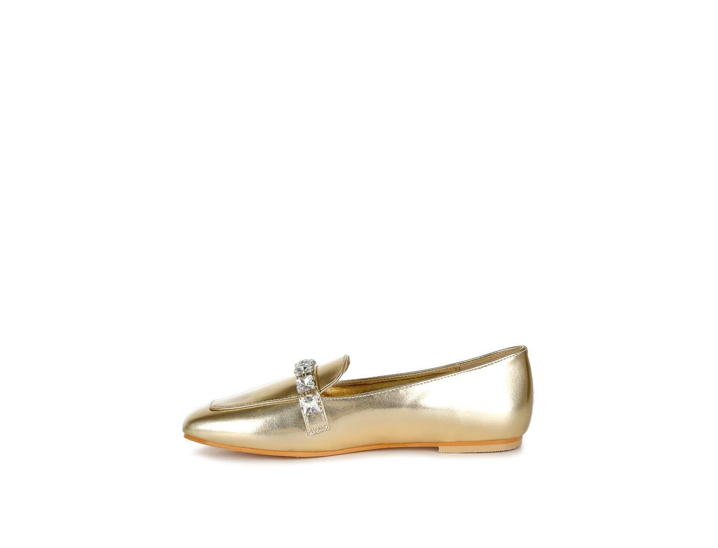 Женские туфли Rag & Co Celosia Metallic Diamante Strap, цвет: Золотой — фото 7