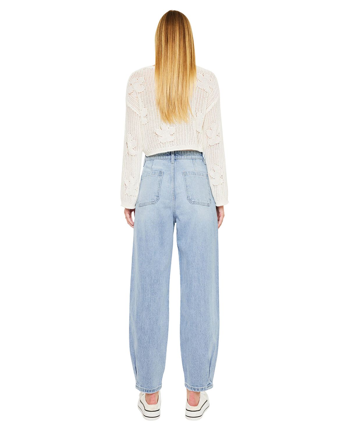 KanCan Women's Rea Ultra High Rise Tapered Wide-Leg Jeans view 3 — MAYCSS fashion products