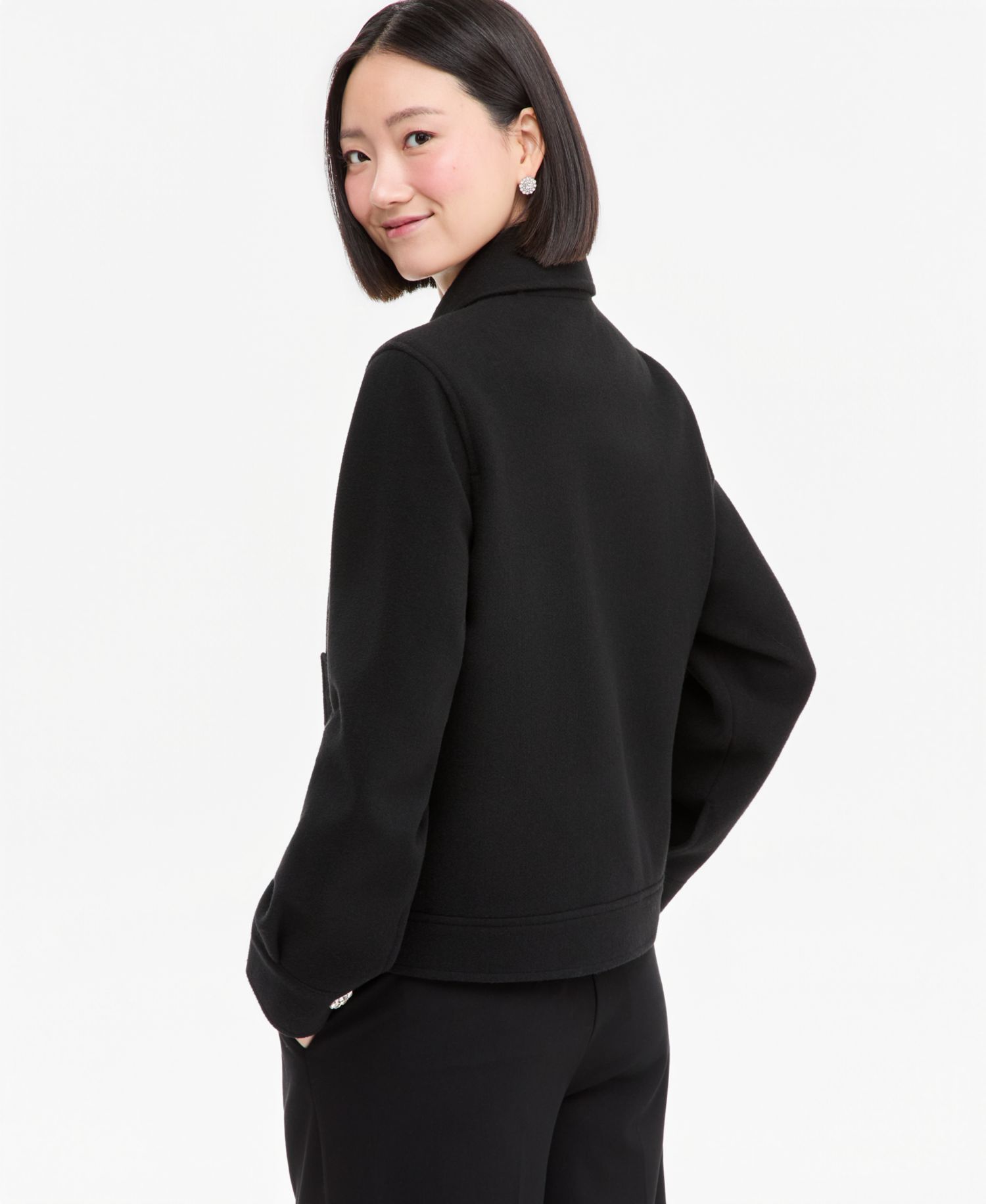 Women's Jewel Button Lady Work Jacket