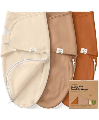 3pk Soothe Zippy Baby Swaddles 0-3 Months, Newborn Sleep Sacks, Zipper Swaddle, Wearable Swaddle Blanket